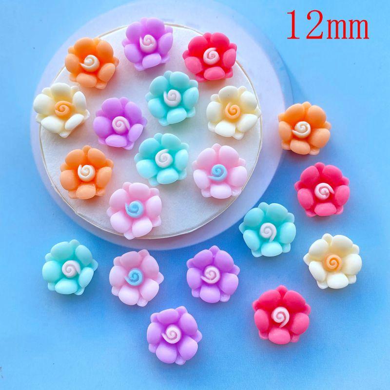 30Pcs Kawaii Cute Mixed Flowers Flat Back Resin Cabochons Scrapbooking DIY Jewelry Craft Decoration Accessorie E199