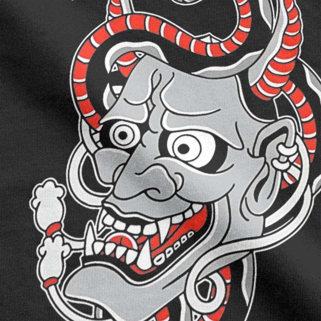 Herren T-Shirts Hannya Böse Vorzeichen Neuheit 100% Baumwoll-Tees Kurzarm T-Shirt Rundhals Tops Geburtstagsgeschenk