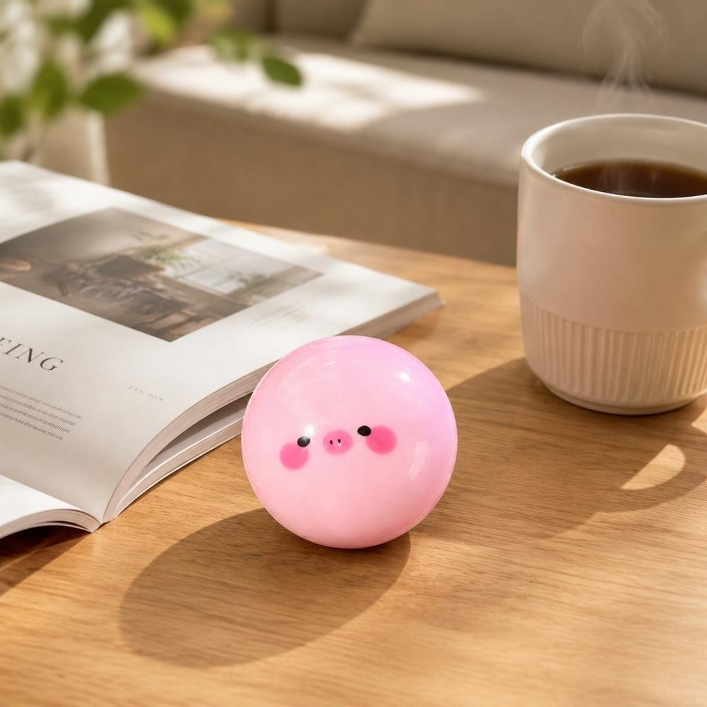 Round Squeeze Stress Relief Ball Slow Rebound Soft Foam Toy Sensory Fidget Handheld Toy for Adults and Children