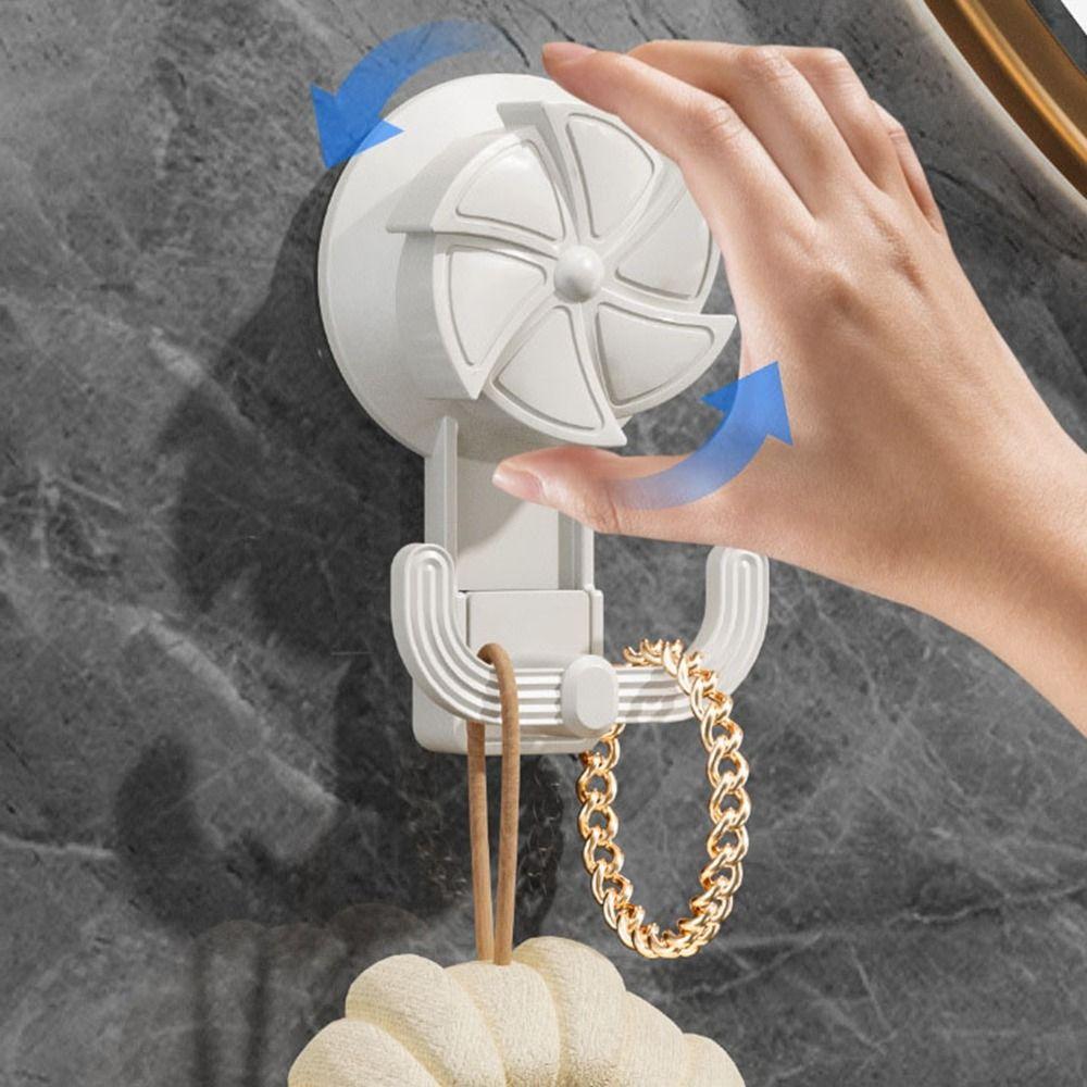 Plastic Suction Cup Hooks Self-Adhesive Wall Hanger Light Luxury Vacuum Suction Hook  Kitchen
