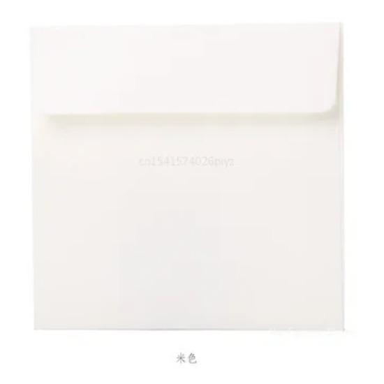 10Pcs Candy Color Kraft Square Mini Blank Envelopes for Membership Card Small Greeting Card Storage Paper Envelopes 10*10cm