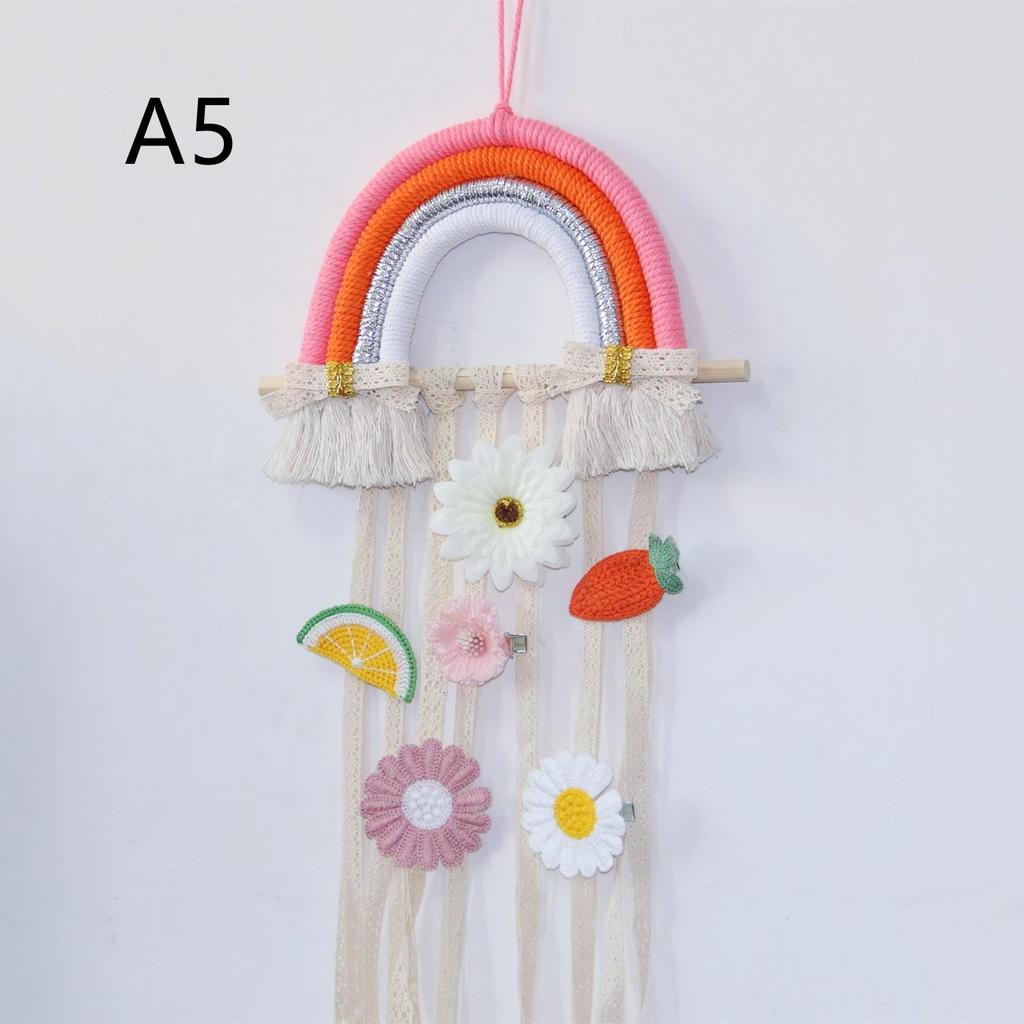 Rainbow Lace Hairpin & Headband Organizer for Kids' Room Decor