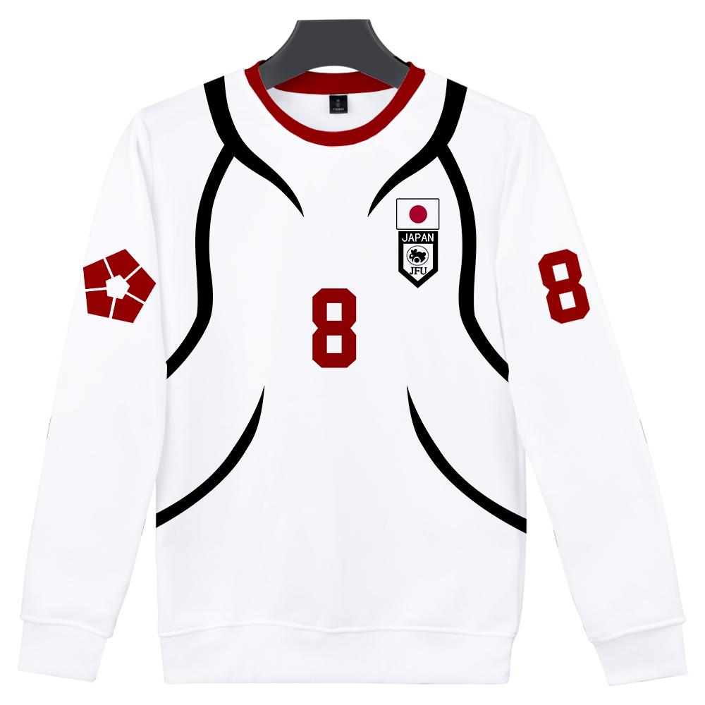 

Women Men s BLUE LOCK Number Print Hoodies Round Neck Hooded Sweatshirts Pullover Male Top Streetwear Outdoor Tracksuit XXS білий