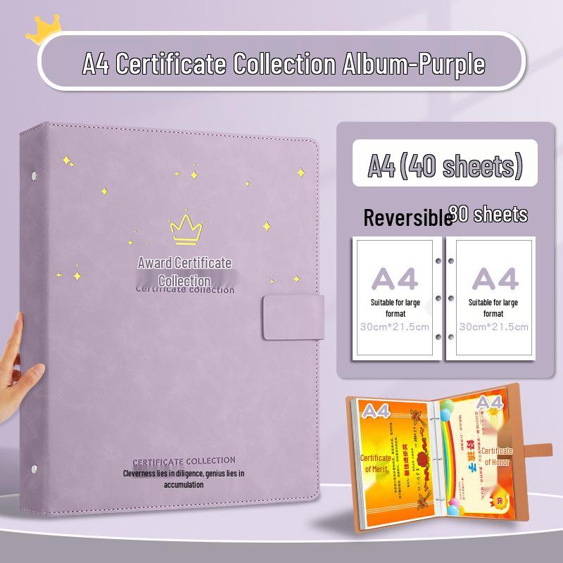 Children's Honor Certificate and Photo Album Organizer - A3/A5 for Elementary and Kindergarten Students