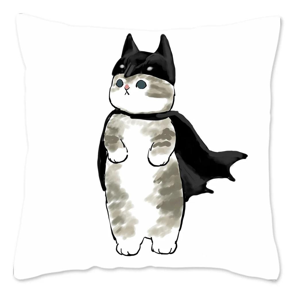 Luxury Home Decor Pillowcase Cat Shark Creative Pattern Cushion Cover Living Room Sofa Cushion Cover