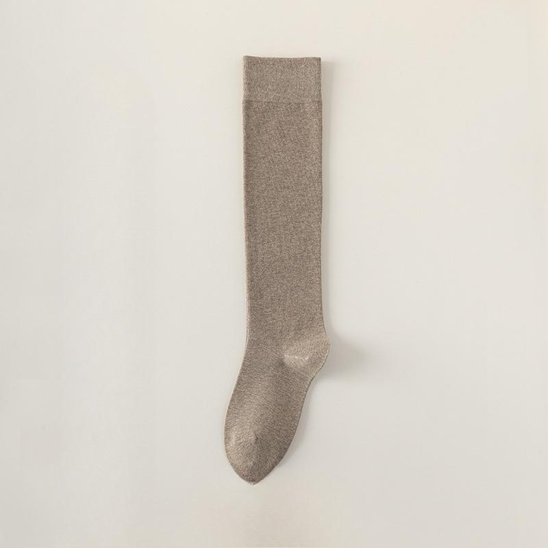 Female Spring and Autumn Pure Cotton Thin Pressure Long Leg Socks