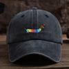 Rainbow Dachshund Dog Print Baseball Hat Unisex American Washed Retro Peaked Cap Trend