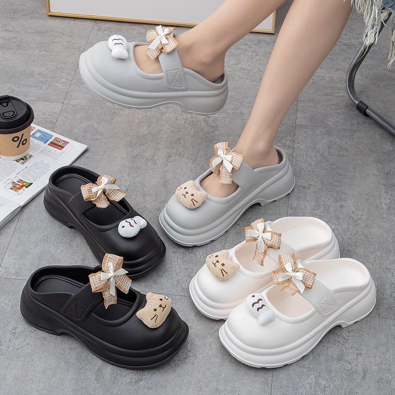 EVA British Style Non-Slip Girls' Closed-Toe Fashion Shoes – 7cm Thick Sole for Height Increase