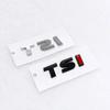 BPX5  New 3D ABS Chrome Black Logo TSI Emblem Letters Car Trunk Badge For 4 5 6 7 TSI Sticker Accessories