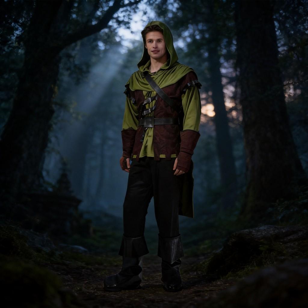 European Fantasy Archer Costume For Male Stage Performers With Polyester Fabric For Costume Parties