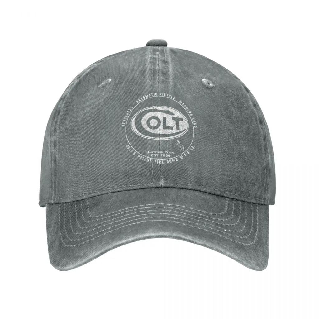 Antique Colt Unisex Style Baseball Cap Firearms Distressed Washed Hats Cap Classic Outdoor Running Golf Headwear