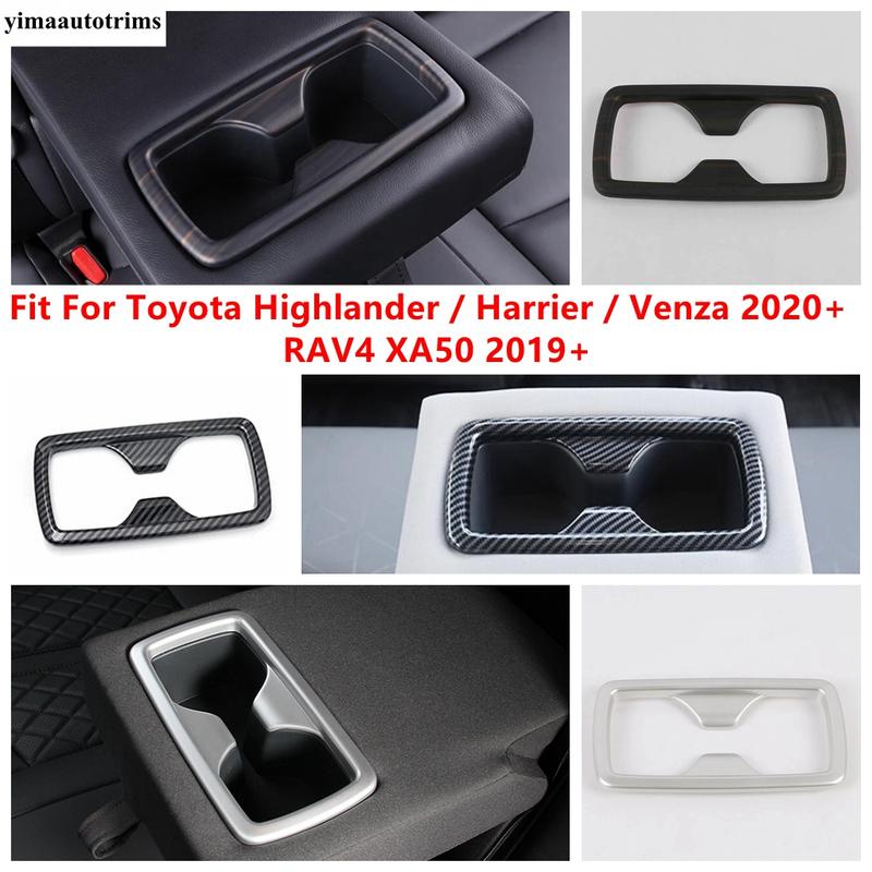 Rear Water Cup Holder Panel Cover Trim Accessories For Toyota RAV4 XA50 - 2025 / Highlander / Harrier / Venza - 2025