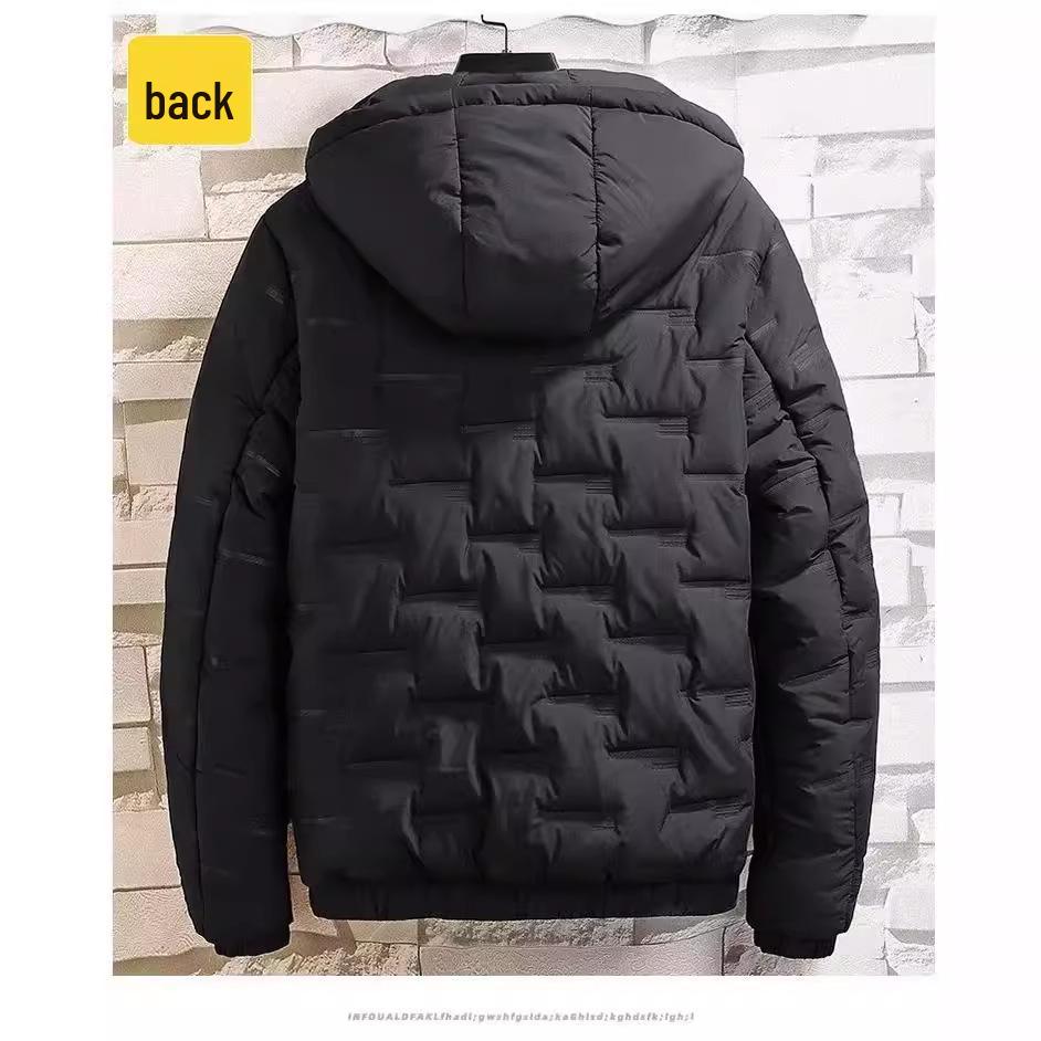 Chaqueta de Algodón con Capucha para Hombre de Invierno - Estilo Casual Coreano, Abrigo Cálido y Grueso