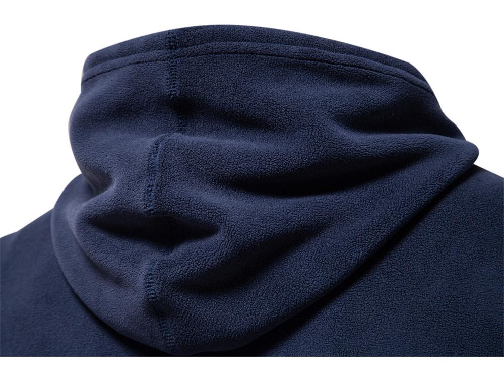 Men's Versatile Zip-Up Stand Collar Fleece Sweatshirt for Autumn/Winter