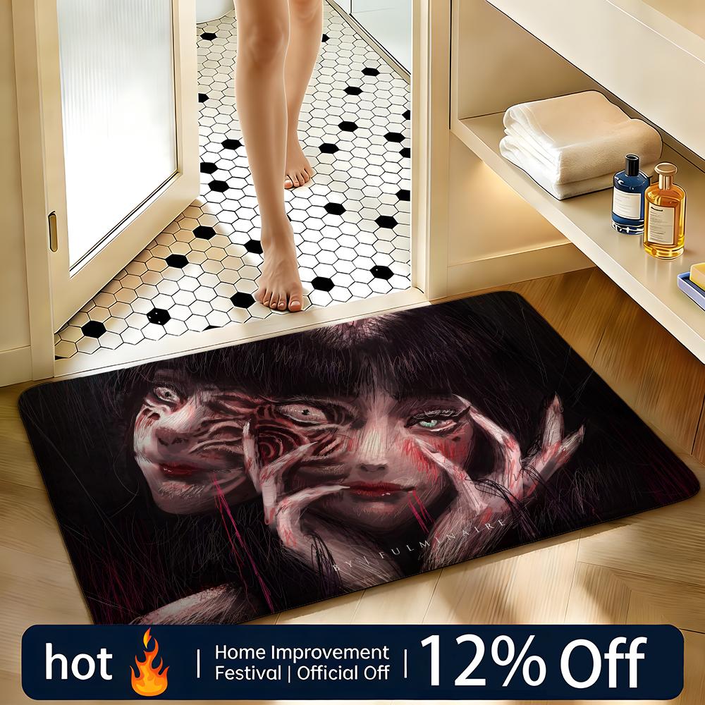 Soft Absorbent Non-Slip Rug Manga Tomie Floor Mat Home Decor Doormat Bedroom Floor Mat Shower Carpet