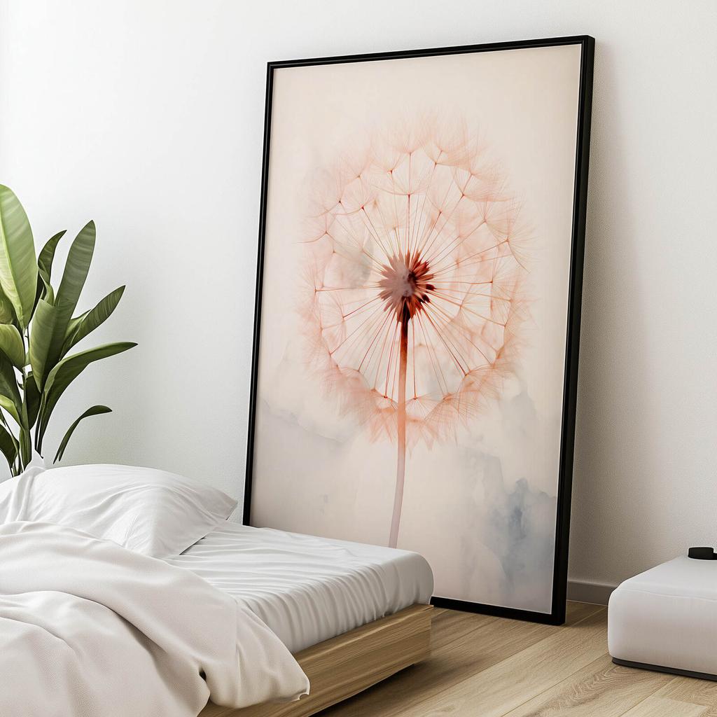 Eteryczna Delikatność Dmuchawca Eteryczna Delikatność Dmuchawca, 70X100 Cm, Bez Ramy, Płótno Premium Na Blejtramie