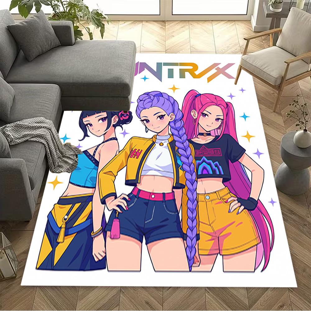 Stars Friends Night Floor Rug Office Rug Design for Hallway Bedrooms Foyer Study room Anti-slip Rug Decorate Offices Perfect Gift for Women/Men