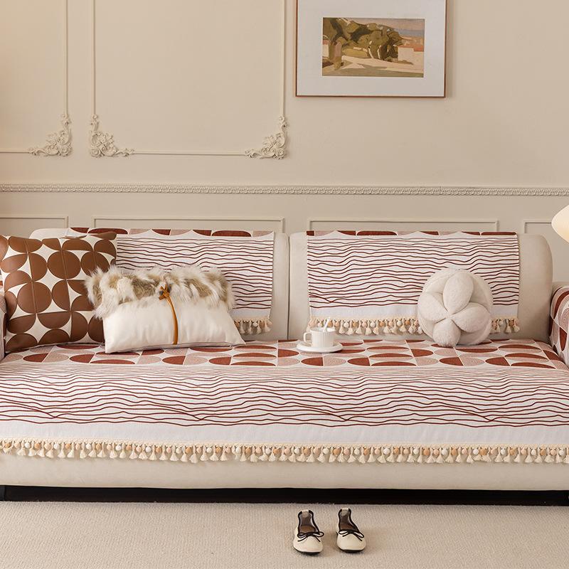 New Sofa Cover Cloth Is Universal In All Seasons, Pastoral Style, Full Cover Sofa Towel, One-Piece Cover Sofa Cushion Cover
