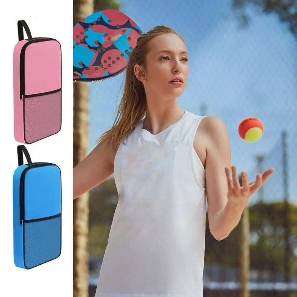 Zipper Closure Pickleball Paddle Bag Large Capacity Pickleball Racket Bag  Home Fitness