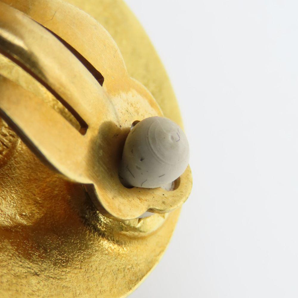 Used CHANEL Earring COCO Mark metal 18.4g gold plating