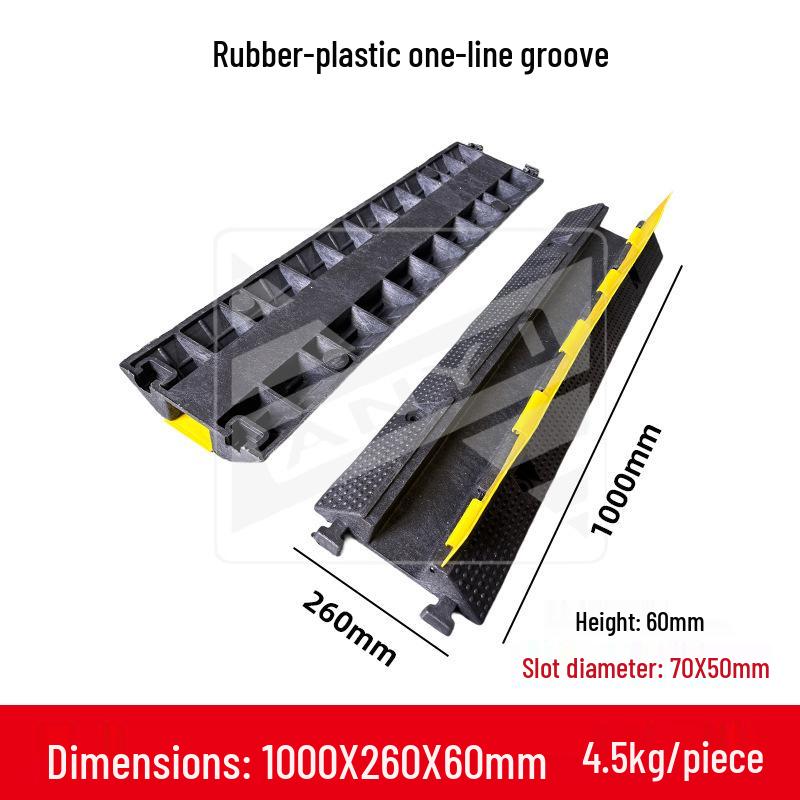 Cable Protection Raceway: Rubber & Plastic Speed Bump for Roads, Construction, and Indoor/Outdoor Use