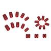 Medium and Long European Square Solid Color Burgundy Bright Oil Manicure Whitening Festive Atmosphere Fake Nails Wearing Nail Pads