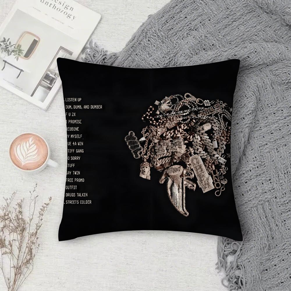 

Rapper L-Lil Baby Pillow Case Cover Square Sofa with for pattern comfortable cushionsuitable of room 12x12Inch