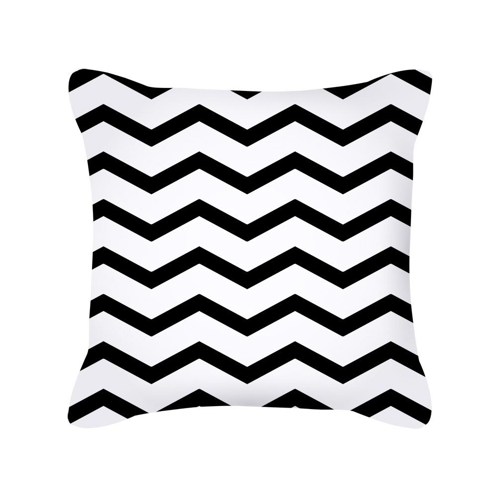 Furniture Life Peach Skin Velvet Pillow Cover Nordic Style Geometric Pattern Office Sofa Cushion Cover