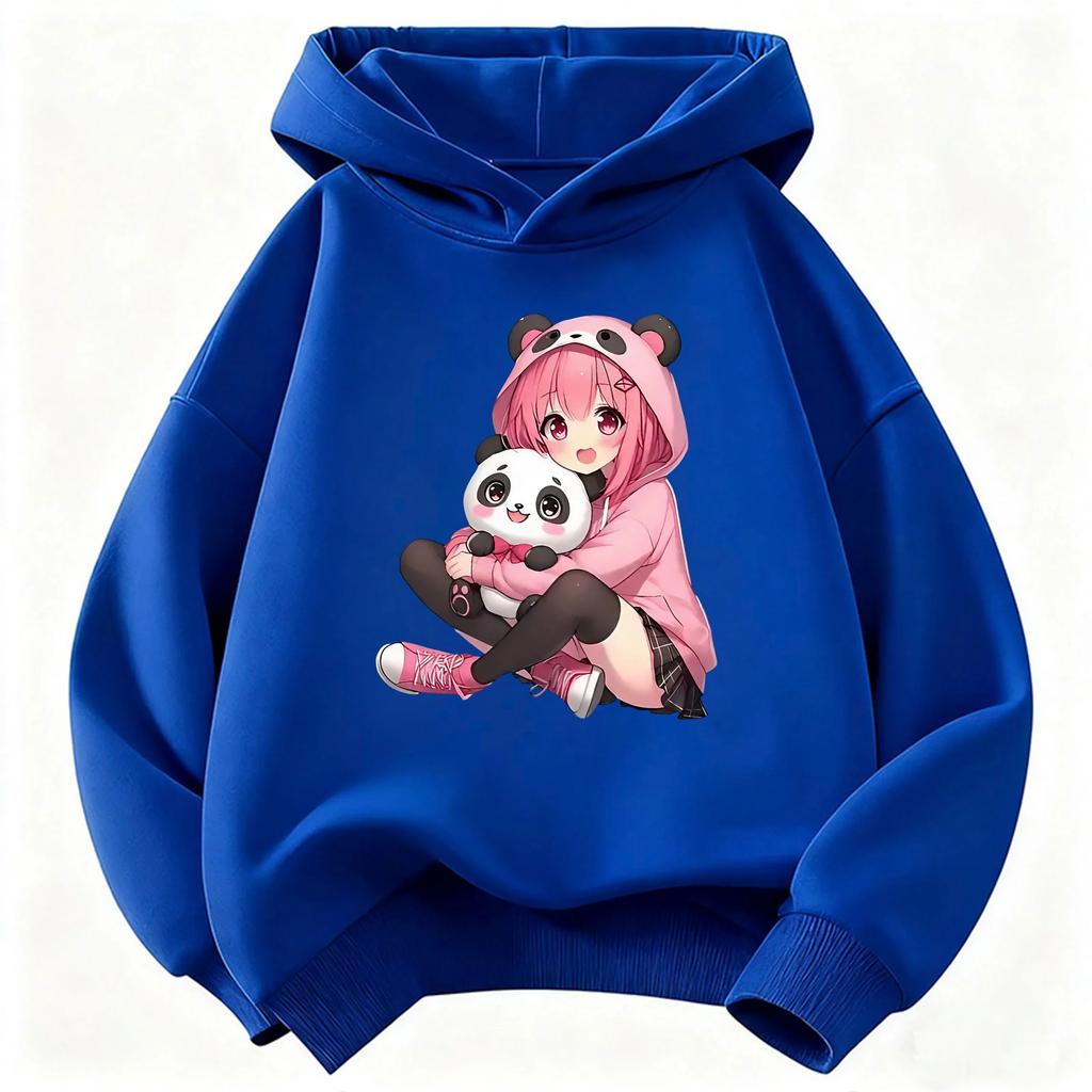 Anime Japanese Style Girl Children'S Hoodie Sweatshirt Cute Harajuku Hoody Girls Casual Hoodies Kids