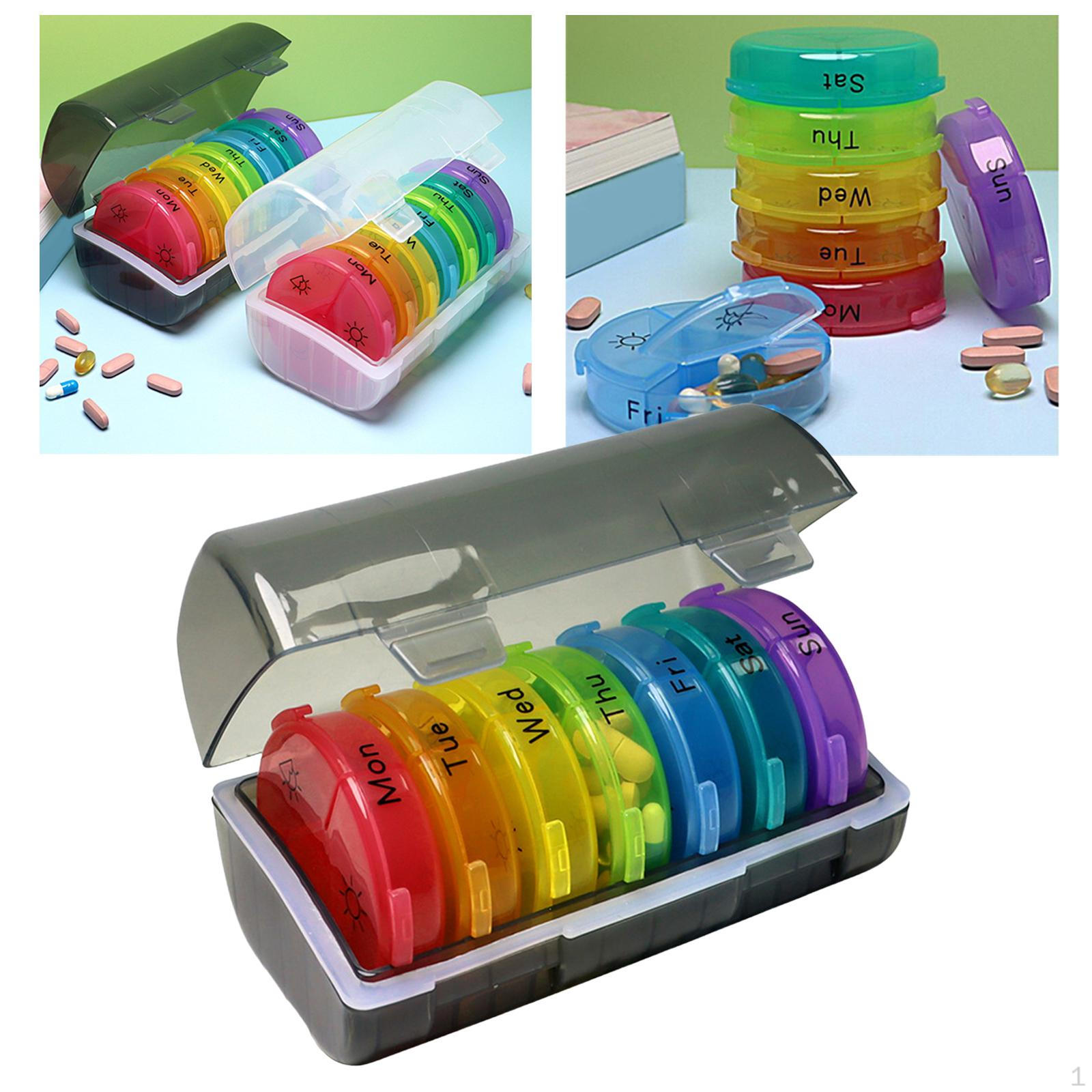 Cases with 7 Individual Boxes Grids Keeps Your Organized Sealing Design Black