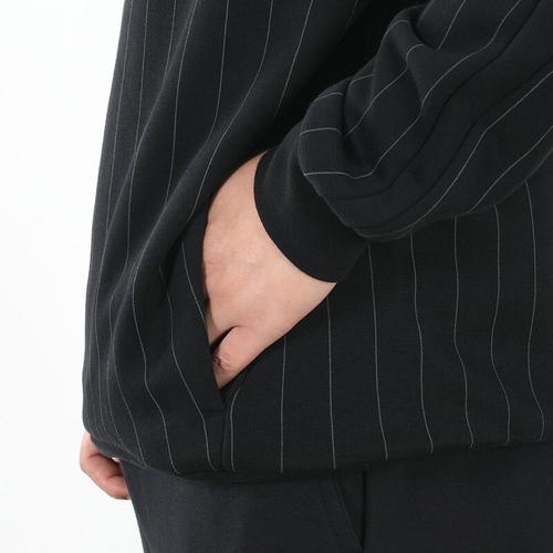 Puma Men's Casual Striped Pullover Hoodie In Black