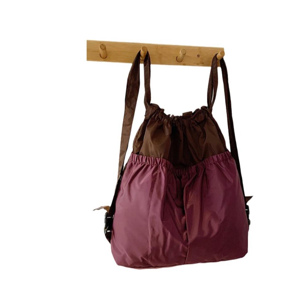Large Capacity Foldable Backpack Reusable Grocery Handbag Casual Shopping Shoulder Bag  Sports фиолетовый