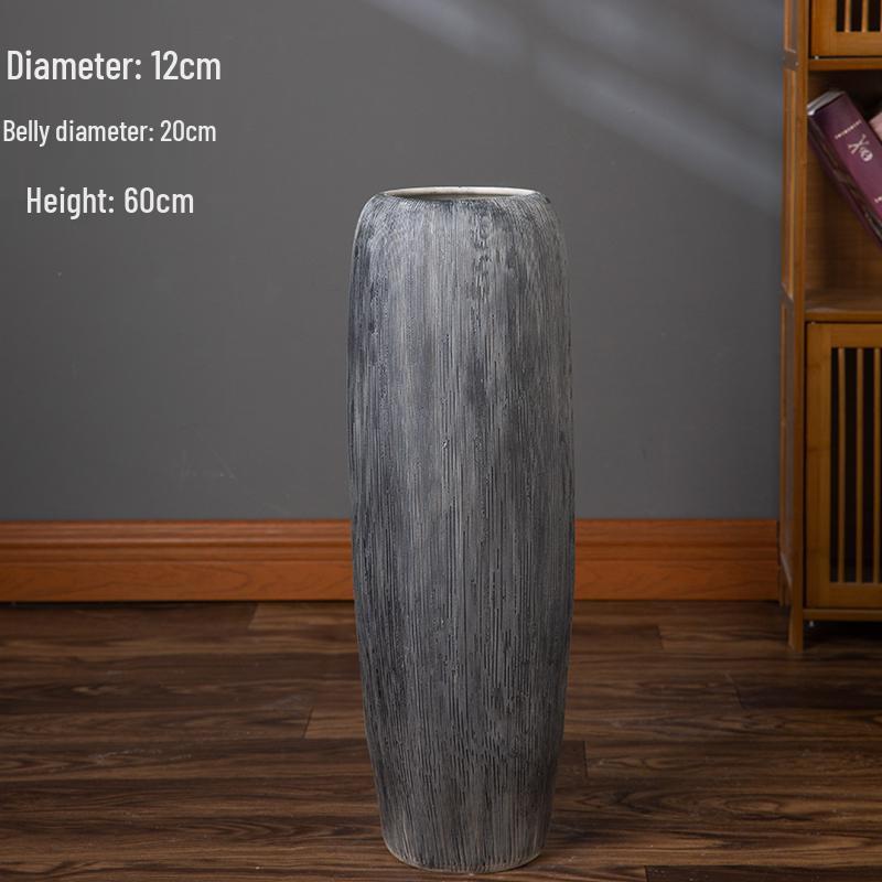 Ceramic Floor Vase for Living Room Dried Flower Arrangement - New Chinese Style Home Decor