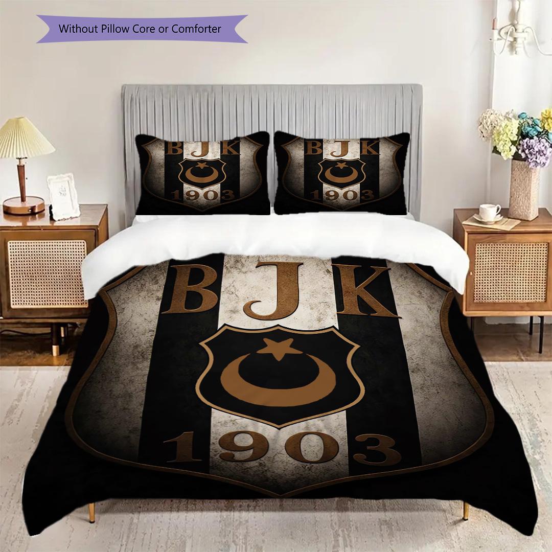 

Besiktas logo Pattern Bedding Quilt Set Quilt Cover Pillowcase Home Decoration Birthday Gift (1 * duvet cover + 2 * pillowcase, without core) 155x200cm