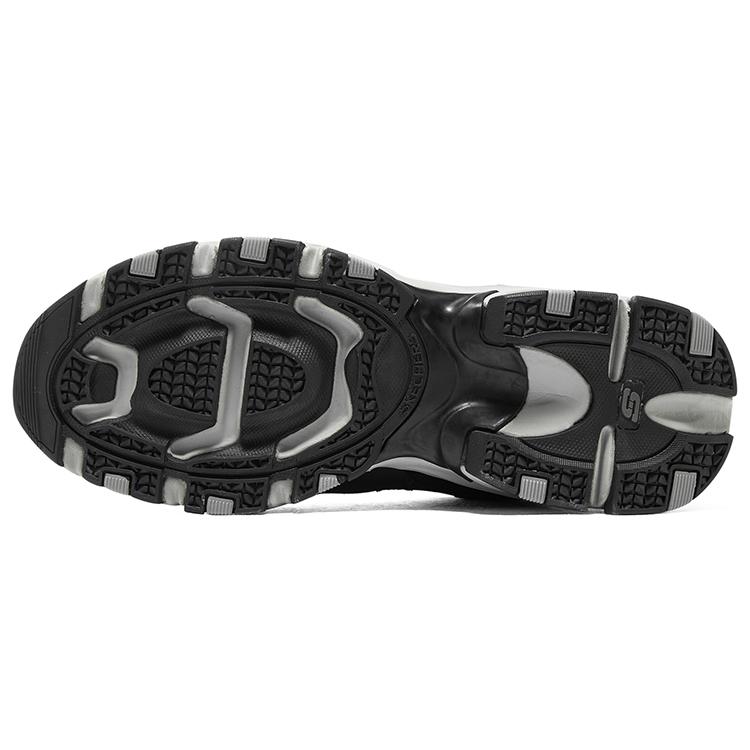 Skechers Vigor 2.0 Pelle a Rete Comode Scarpe Casual Basse Sneakers da Uomo Nero Grigio Carbone 237067-BKCC