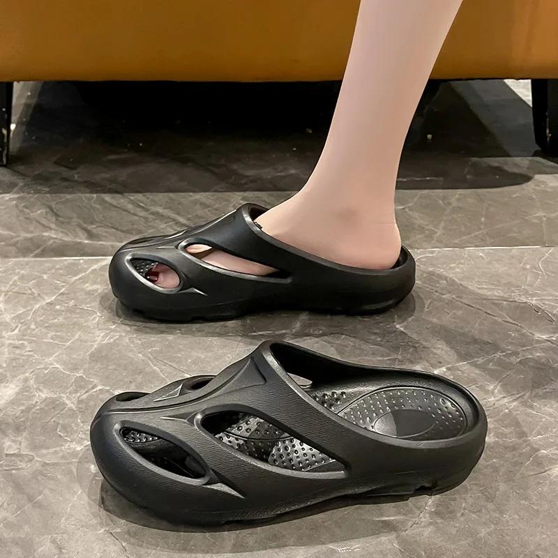 Fashion 2024 Summer New Men's Casual Shoes Baotou Beach Shoes Women's Cool Slippers