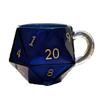 Rainbow D20 Dice Mug with Handle Colorful Polyhedral Glass Coffee Cup for Gamers Unique Gift for Tabletop RPG Fantasy Enthusiasts