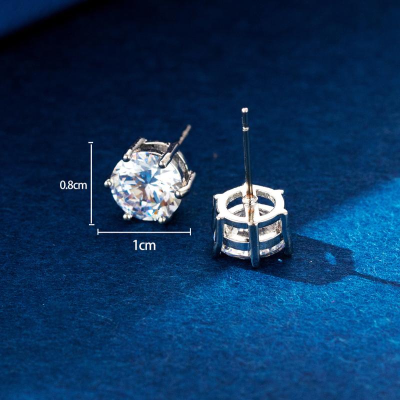 Simple and Elegant Women's Zircon Stud Earrings Niche High-end Earrings Cross-border Trade Export Earrings Fashionable Small Earrings