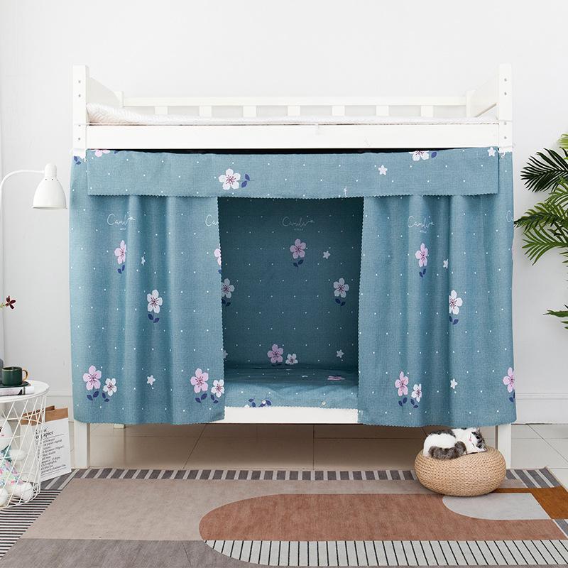 Dormitory Bed Blackout Canopy for Bunk Beds - Student Privacy Curtain