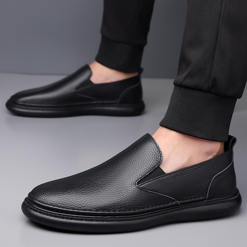 Genuine Leather Men's Shoes Minimalist Comfortable Versatile Style Daily Business Office Outdoor Leisure Hiking Quality Shoes