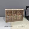 Detachable Wooden Money Saving Box with Three Compartments for Travel and Honeymoon, Wall-Mountable Storage Solution