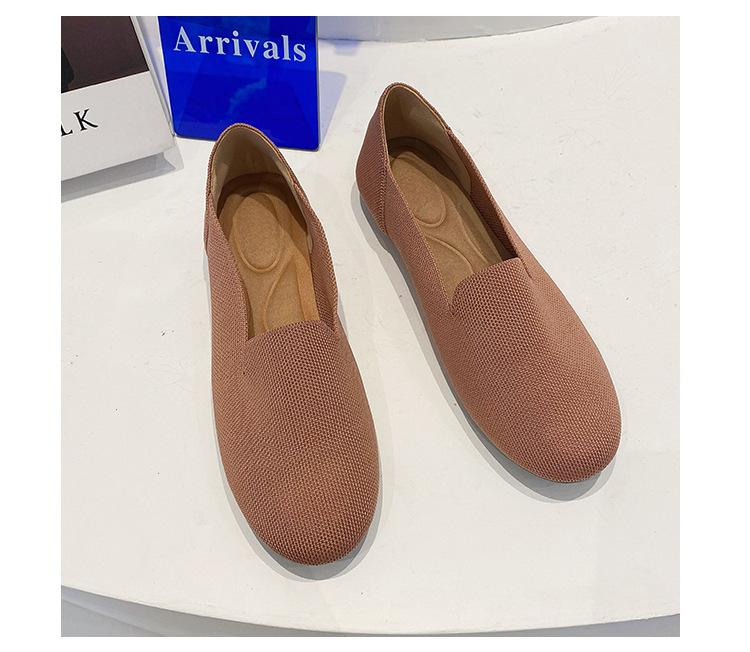 

2025 новые туфли с круглой головкой трикотажные тканые с плоским дном летящие вязаные женские 40