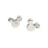 Disney Mickey Mouse Platinum Flat Elegant and Perfect Gift for Christmas Earrings, Simple, (PPRDS20032)