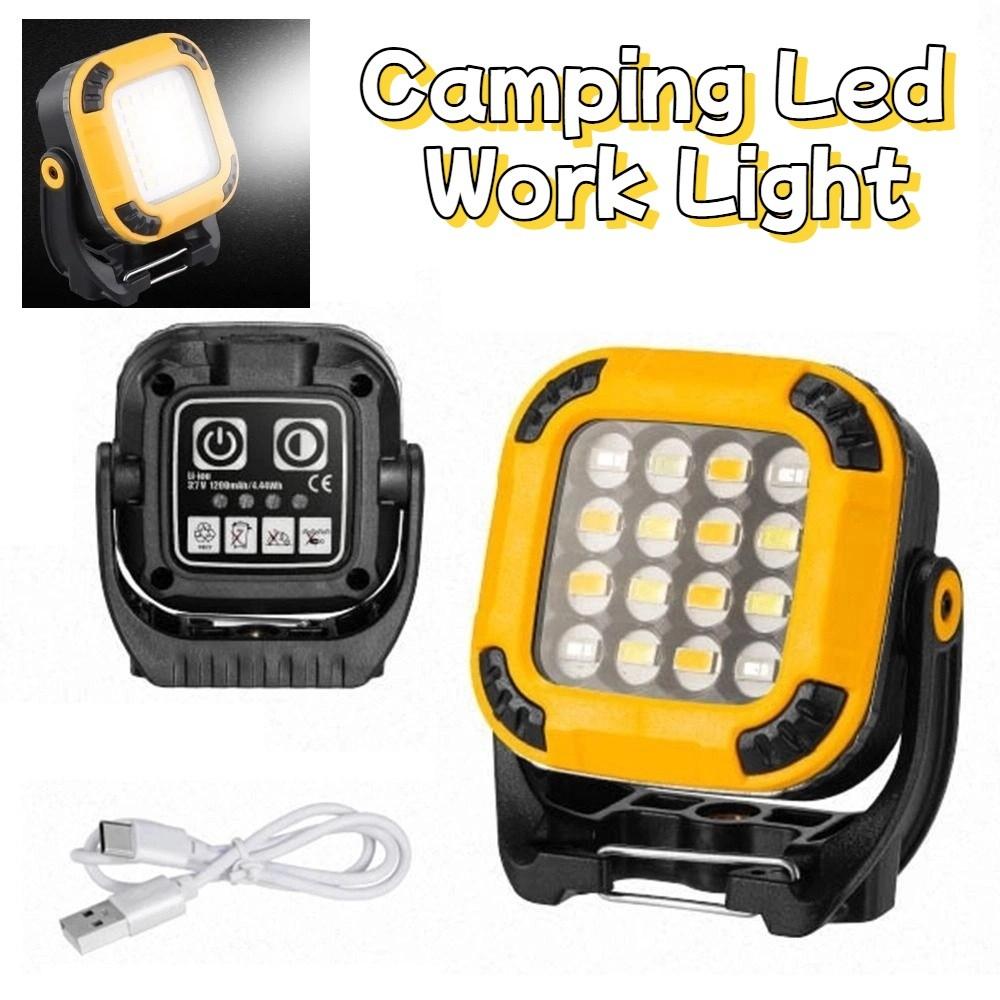 Super Bright Camping Led Work Light Compact Portable Mini Camping Light USB Rechargeable Cordless Outdoor Emergency Lantern