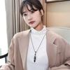 Fashionable Alloy Water Droplet Necklace For Women Available In Black And Gold