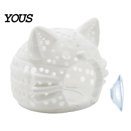 Aquarium Landscaping Decor Shrimp Cave, Cat Head Fish Hideout with Suction Breeding Box Cup, Decorative Cave for Betta Tanks Hiding