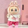 For Labubu Doll'S Clothes Outfit Accessories 15-17cm and 10cm Cotton Doll Cute Earphones T-shirts Shorts Outfit Clothing