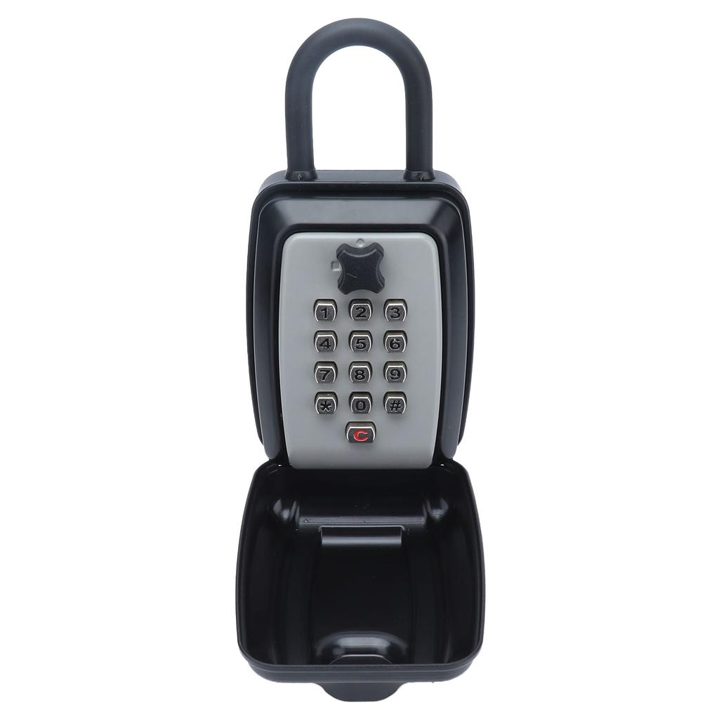 Key Locks Storage Box Large Capacity Safe 4 Digit Combination Wall Mounted Alloy Password Lock