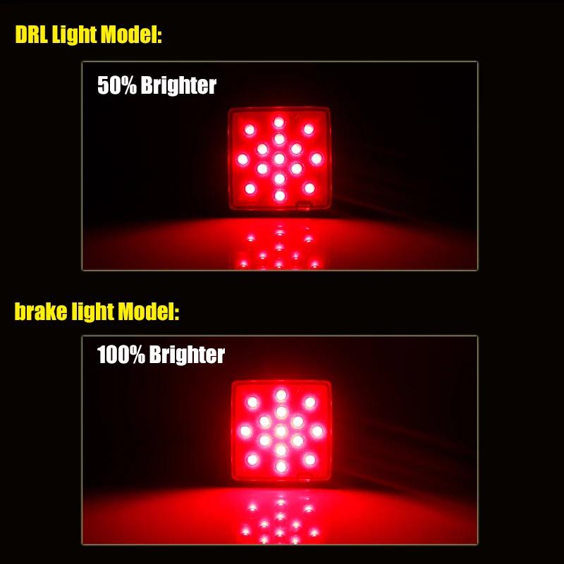 1pc Car taillight Trailer Truck Hitch Towing Receiver Cover Red 15-LED LED Tail/Brake Light For Truck SUV Trailer Brake Light