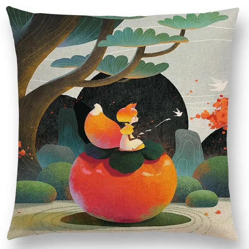 Neuankömmling Bunte Träume Schwarze Katze Niedliche Mädchen Magische Sonne Mond Warm Stern Kissenbezug Autoabdeckungen Sofa Wurfkissenbezug